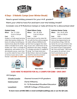 4 Days - 3 Robotic Camps (over Winter Break)