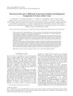 Floral Scent Diversity is Differently Expressed in Emitted and
