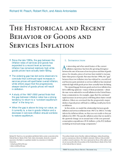 The Historical and Recent Behavior of Goods and Services Inflation