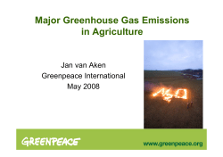 Major Greenhouse Gas Emissions in Agriculture