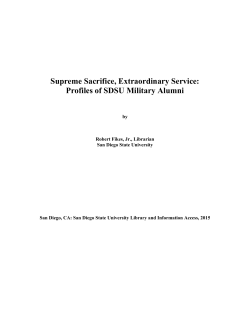Supreme Sacrifice, Extraordinary Service