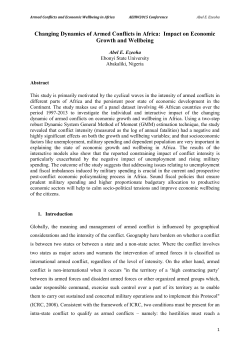 Armed Conflicts and Economic Wellbeing in Africa AEHW2015