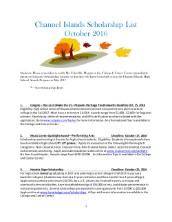 Channel Islands Scholarship List - Oxnard Union High School District
