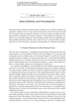Basic Elasticity and viscoelasticity