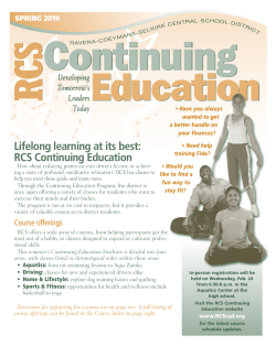 RCS Continuing Education - Ravena-Coeymans
