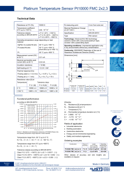 Platinum Temperature Sensor Pt10000 FMC 2x2,3