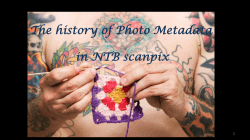 The history of Photo Metadata in NTB scanpix