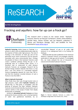 Fracking and aquifers: how far up can a frack go?
