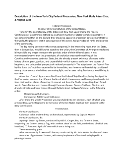 Description of the New York City Federal Procession, New York