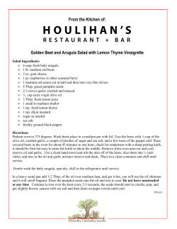 From the Kitchen of - Hershey Community Garden