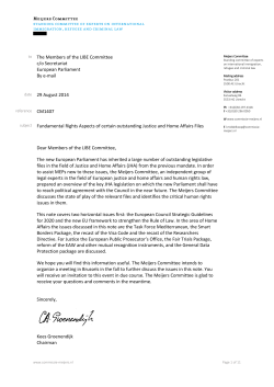 to The Members of the LIBE Committee c/o