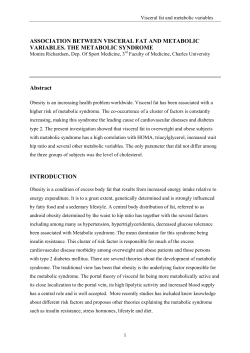 ASSOCIATION BETWEEN VISCERAL FAT AND METABOLIC