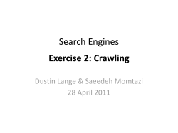 Search Engines Exercise 2: Crawling