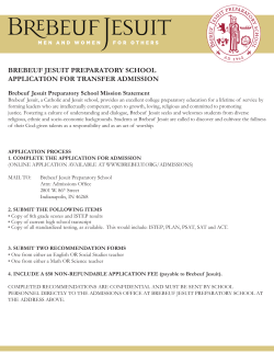 brebeuf jesuit preparatory school application for 75$16)(5 admission