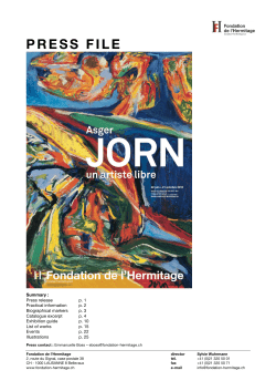 press file - Fondation de l`Hermitage