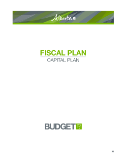 2017-20 Fiscal Plan - Capital Plan (Alberta Budget 2017)
