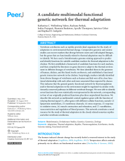 A candidate multimodal functional genetic network for thermal