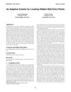 An Adaptive Crawler for Locating Hidden-Web Entry