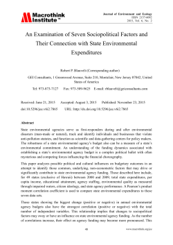 An Examination of Seven Sociopolitical Factors and Their