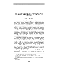 governmental practice and presidential direction