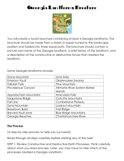 Georgia Landforms Brochure
