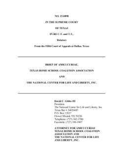 Amicus Brief in support of the Tutts