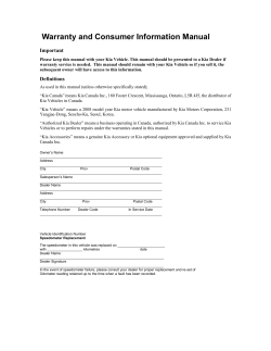 Warranty and Consumer Information Manual