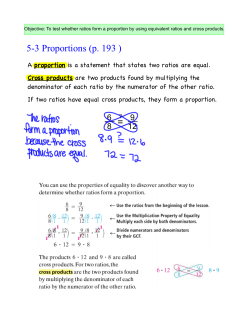 5-3 Proportions (p. 193 ) =
