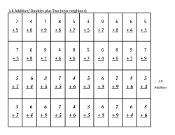 1.6 Addition/ Doubles plus Two (near neighbors)