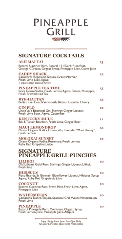 to the Beer and Cocktail Menu