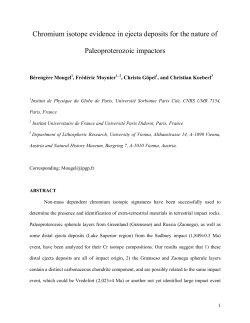 Chromium isotope evidence in ejecta deposits for the nature of