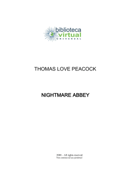 thomas love peacock nightmare abbey