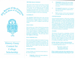 History Essay Contest for College Scholarship