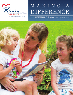 Impact Report 2015 - CASA of Northwest Arkansas