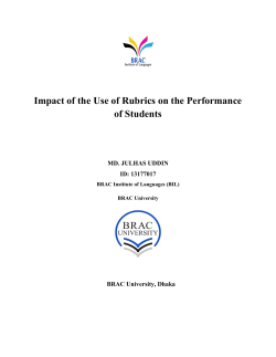 Impact of the Use of Rubrics on the Performance of Students