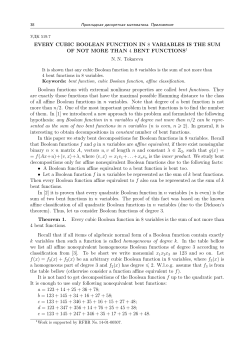 EVERY CUBIC BOOLEAN FUNCTION IN 8 VARIABLES IS THE