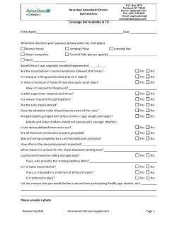 Entity Name Date What best describes your exposure (please select