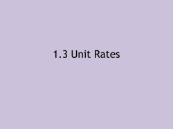 1.3 Unit Rate