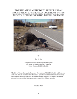 INVESTIGATING METHODS TO REDUCE URBAN MOOSE