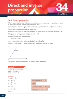 Direct and inverse proportion