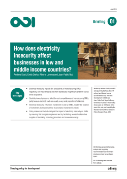 How does electricity insecurity affect businesses in low and middle