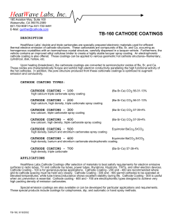 tb-160 cathode coatings