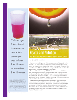 Health and Nutrition