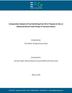 Comparative Analysis of Fuel-Switching from Oil or Propane