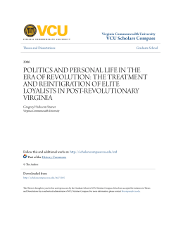 politics and personal life in the era of revolution: the treatment and