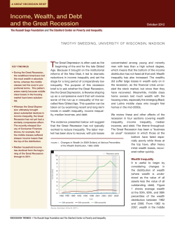 Income, Wealth, and Debt and the Great Recession