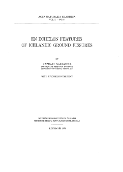 EN ECHELON FEATURES OF ICELANDIC GROUND FISSURES