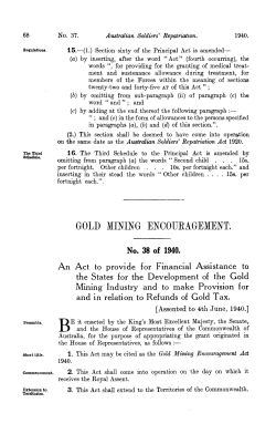 gold mining enoouragement.
