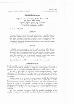 Rainfall in Sarawak - Universiti Putra Malaysia Institutional Repository