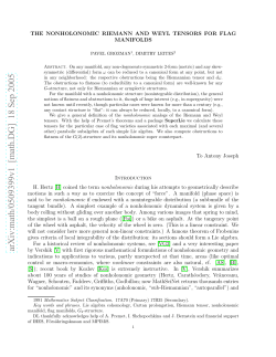 arXiv:math/0509399v1 [math.DG] 18 Sep 2005